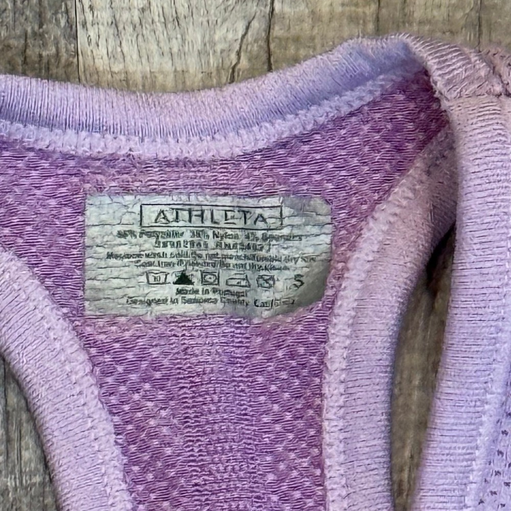 Athleta Fast‎ Track Ruched Sides Racer Back Tank Top Size Small - Picture 2 of 6
